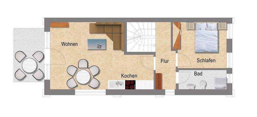 Osterhus Erdgeschoss