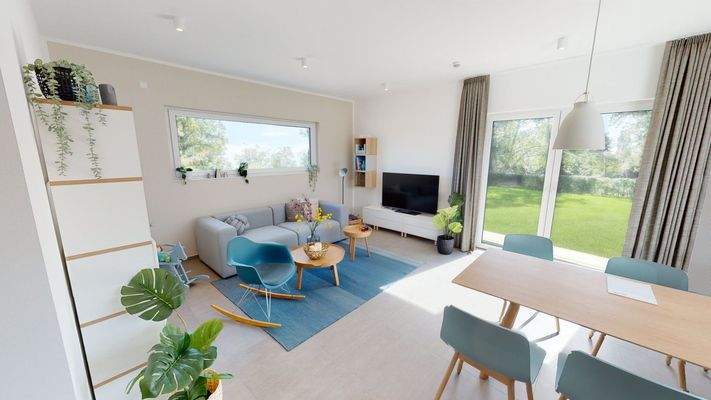 Helle, moderne Wohnlounge