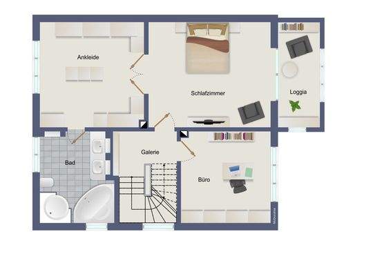 Grundrissskizze Obergeschoss