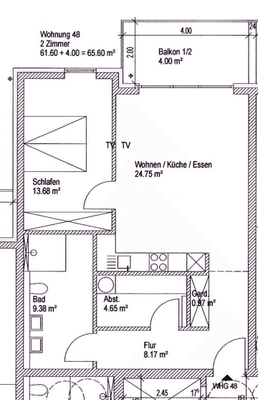 Grundriss Wohnung 48
