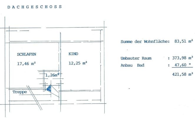 Grundriss Dachgeschoss