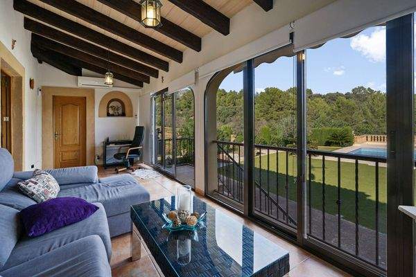 Sitzbetreich auf der Terrasse