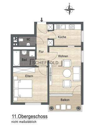 Grundriss 11. Obergeschoss