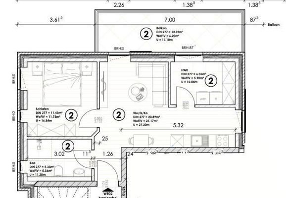 Grundriss Wohnung 2