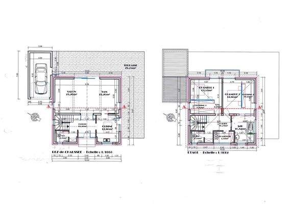 Plan Erdgeschoss u. 1. Etage