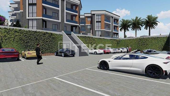 Apartments in a Complex with Sea and City Views in Çınarcık