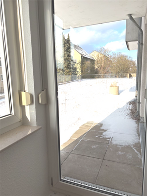 Zugang Schlafzimmer auf Terrasse