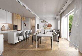 großzügige Wohnküche-Visualisierung
