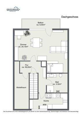 2D Grundriss - Dachgeschoss