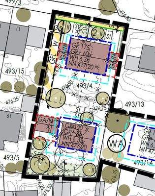 Planübersicht des Gesamtgrundstücks