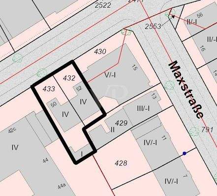 Flurkartenausschnit markiert