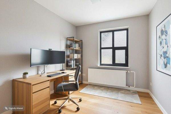 „Beispielhafte Modernisierungsvisualisierung“ Arbeitszimmer