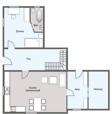 Grundriss Pension 2. Nebengebäude EG