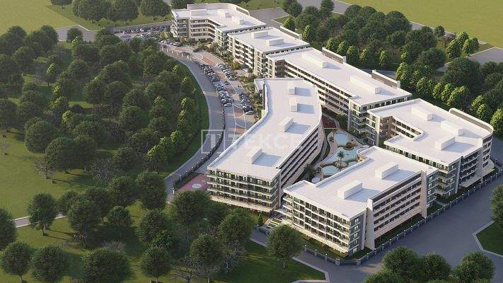 Properties in Complex with Pool Near the Sea in Tömük Mersin