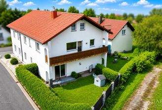 Haus mit Garagemgebäude