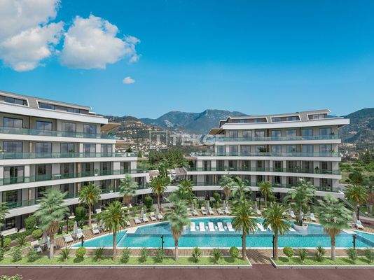 Stylish Apartments in a Hotel Concept Project in Alanya Oba