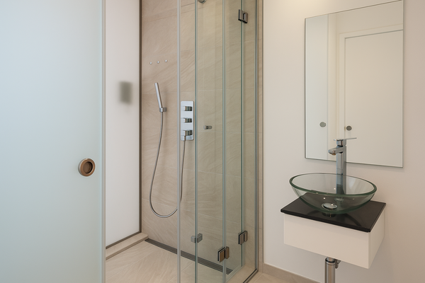 Badezimmer in Schlafzimmer 2 mit Dusche und WC