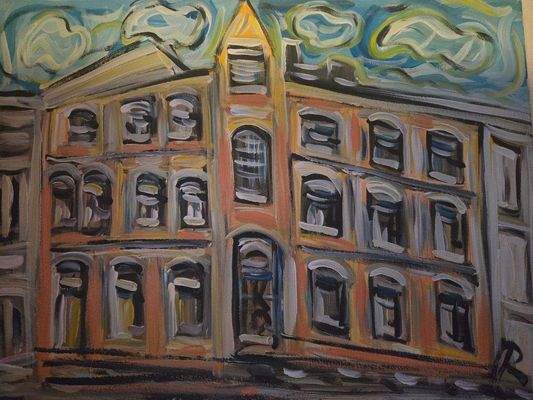 künstlerische Straßenansicht