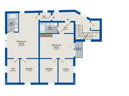 3. Stock I 2 Wohnungen 