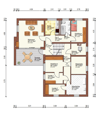GRUNDRISS KELLER UND ERDGESCHOSS
