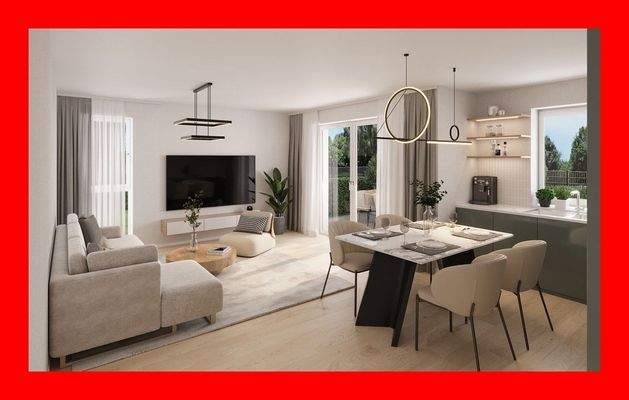 Visualisierung Wohn- & Esszimmer