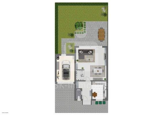 Erdgeschoss mit Außenbereich