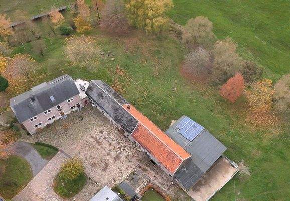 Luftbild (Herrenhaus und Stallung)