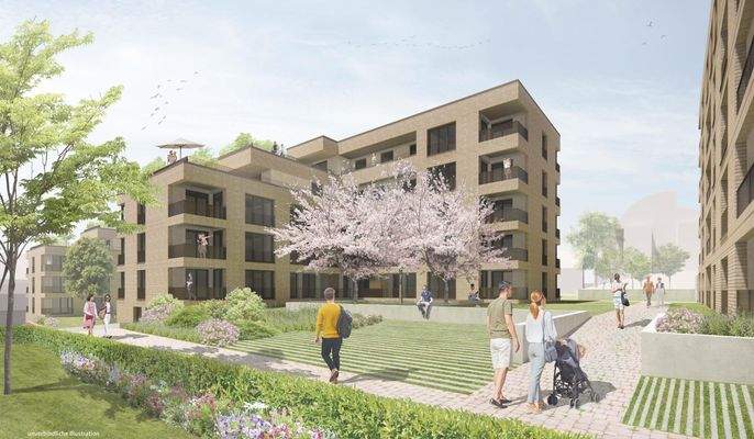 Perspektive Innenhof