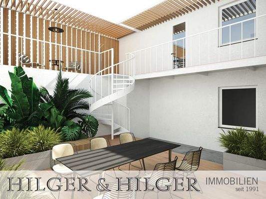 3D-Visualisierung: Innenhof nach mögl. Renovierung