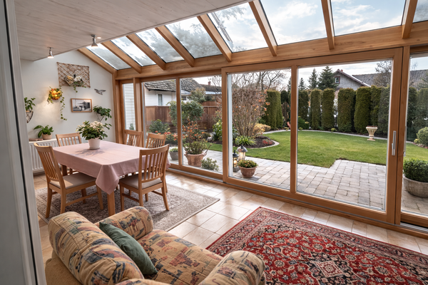 Blick aus Wintergarten