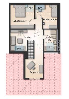 Grundriss II.DG möbliert