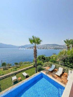Detached Sea-View House with Private Beach in Kalkan Antalya