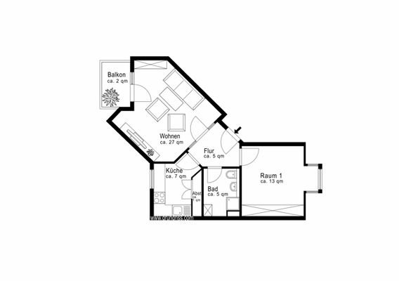 Grundriss Wohnung 22