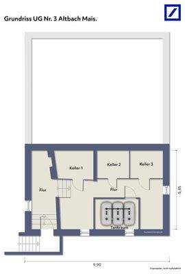 Grundriss UG Mais. Altbach