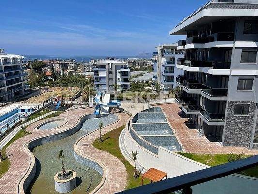 Sea View Real Estate in a Two-Block Site in Alanya Kargıcak