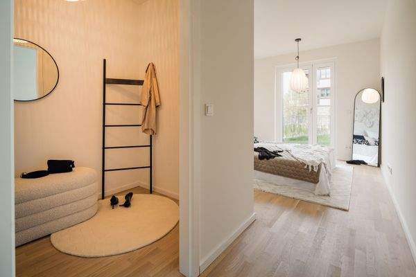 Separater Ankleidebereich im Schlafzimmer