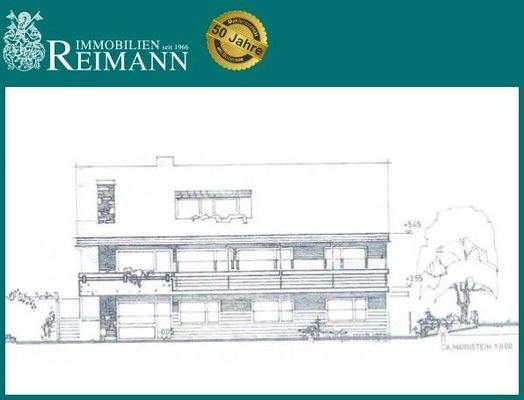 Ansichtszeichnung  Südseite Gartenseite