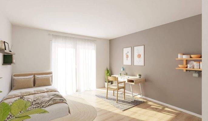 Stillvolles und möbliertes Mini-Apartment inklusive Küchenzeile