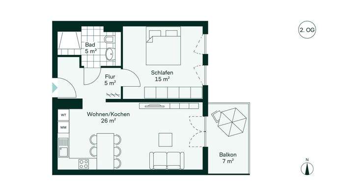 Komfortabler Grundriss