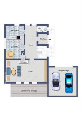 Grundriss Erdgeschoss - nicht maßstabsgetreu