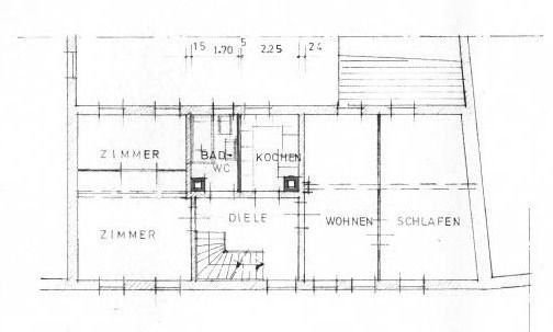 Vorderhaus Bestand - Grundriss 1OG + 2OG