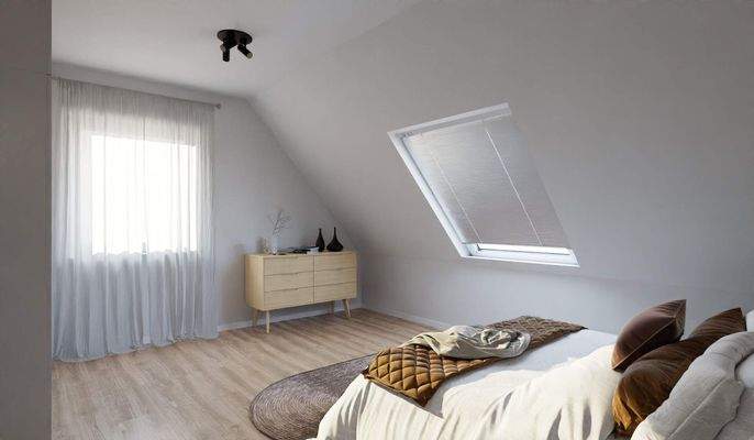 Helles und komfortables Schlafzimmer