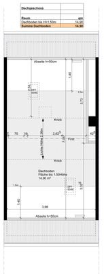 Grundriss Spitzboden