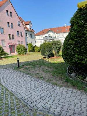 Balkonblick in den Innenhof