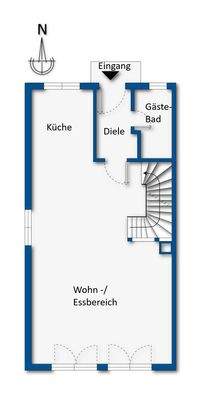 Grundrissskizze Erdgeschoss