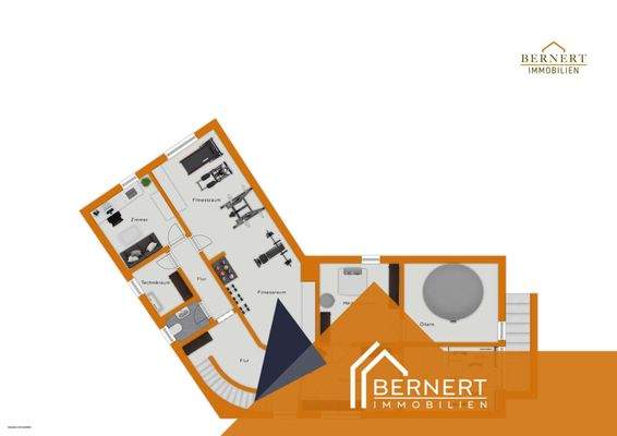 Visualisierter Grundriss KG