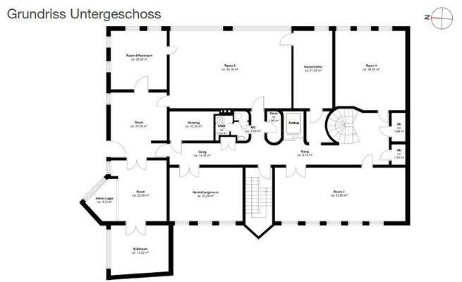 Untergeschoss Werkstattfläche - Lagerfläche