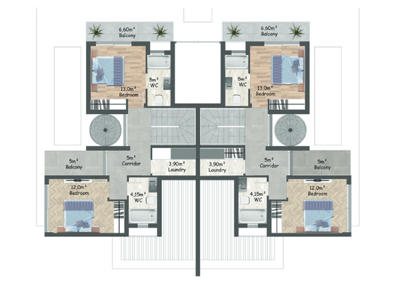 Grundriss Obergeschoß.