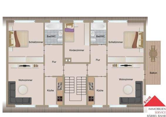 Gebäudeteil B Dachgeschoss