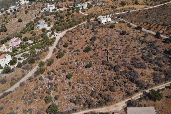 Kreta, Kokkino Chorio: Malerisches Grundstück mit Meerblick und Baurechten zu verkaufen